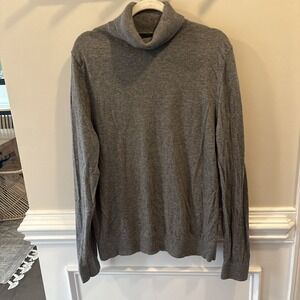 Abercrombie Fitch Sweater Men's Gray Turtle‎ Neck Wool Blend XL